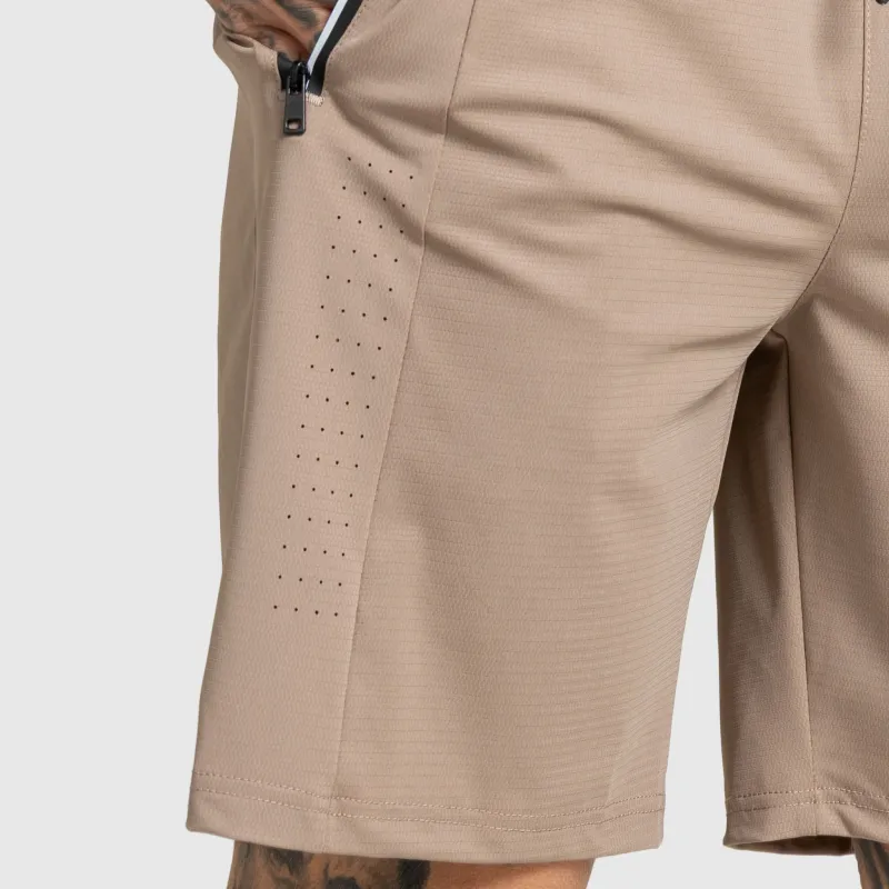 Férfi sportos short Iron Aesthetics Aero, barna-8