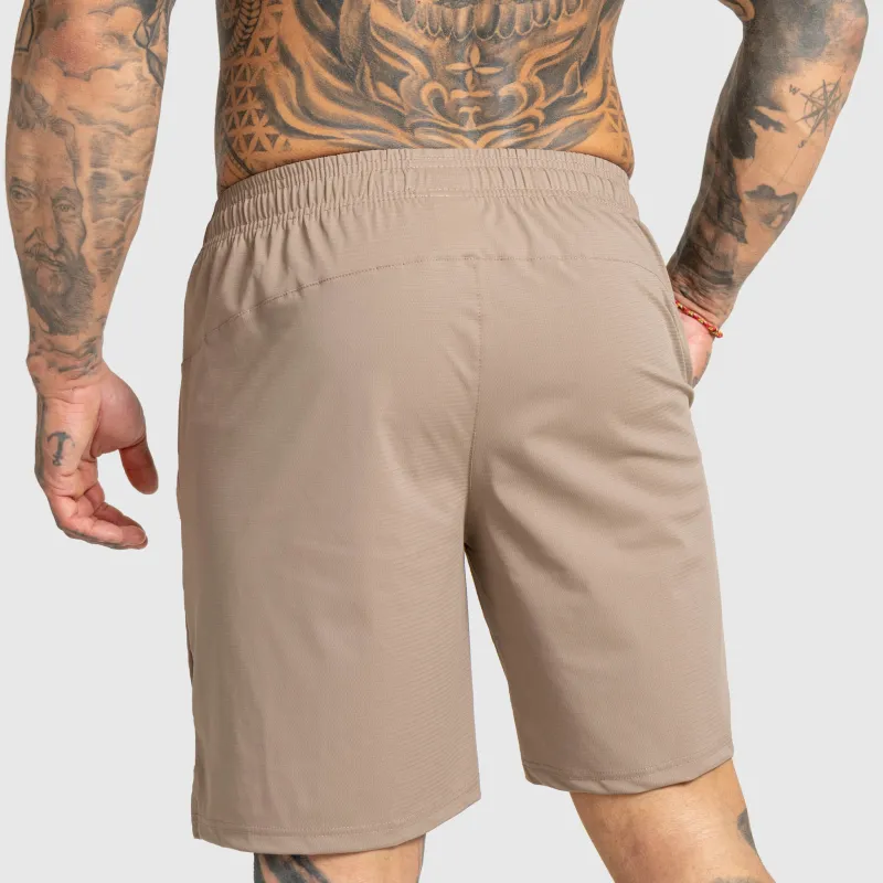Férfi sportos short Iron Aesthetics Aero, barna-5