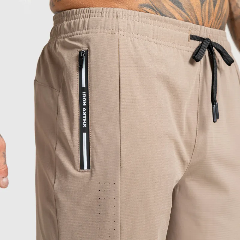 Férfi sportos short Iron Aesthetics Aero, barna-6