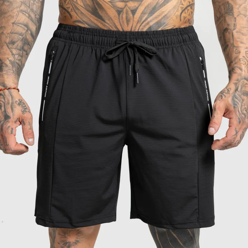 Férfi sportos short Iron Aesthetics Aero, fekete-4