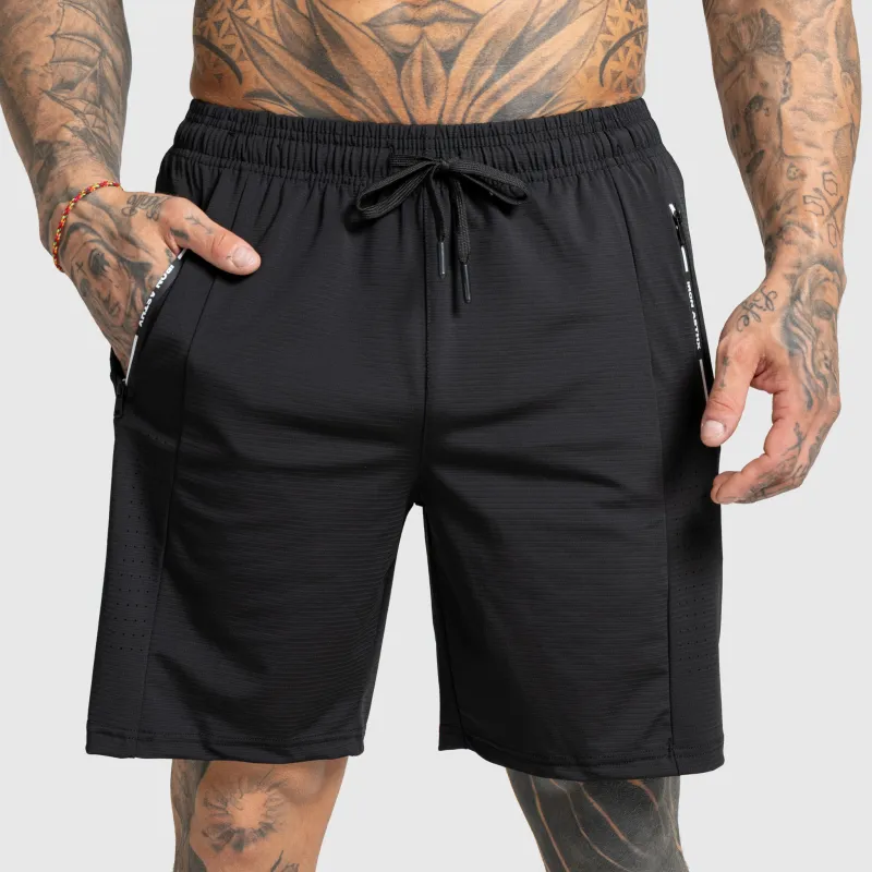 Férfi sportos short Iron Aesthetics Aero, fekete-3