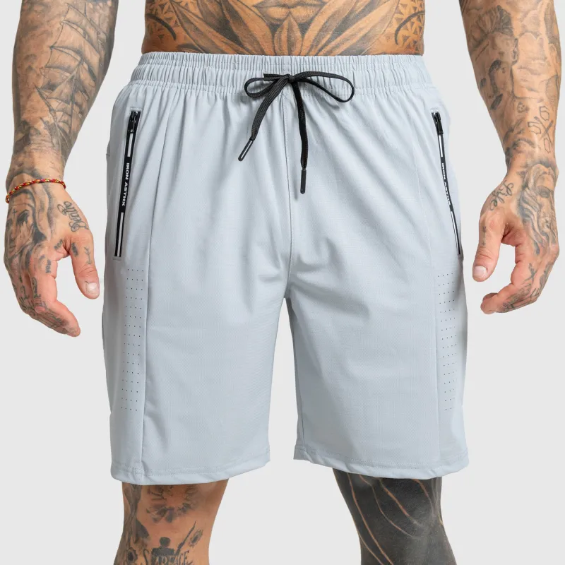 Férfi sportos short Iron Aesthetics Aero, szürke-3