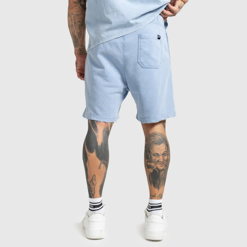 Férfi rövidnadrág Iron Aesthetics X Washed, kék-4