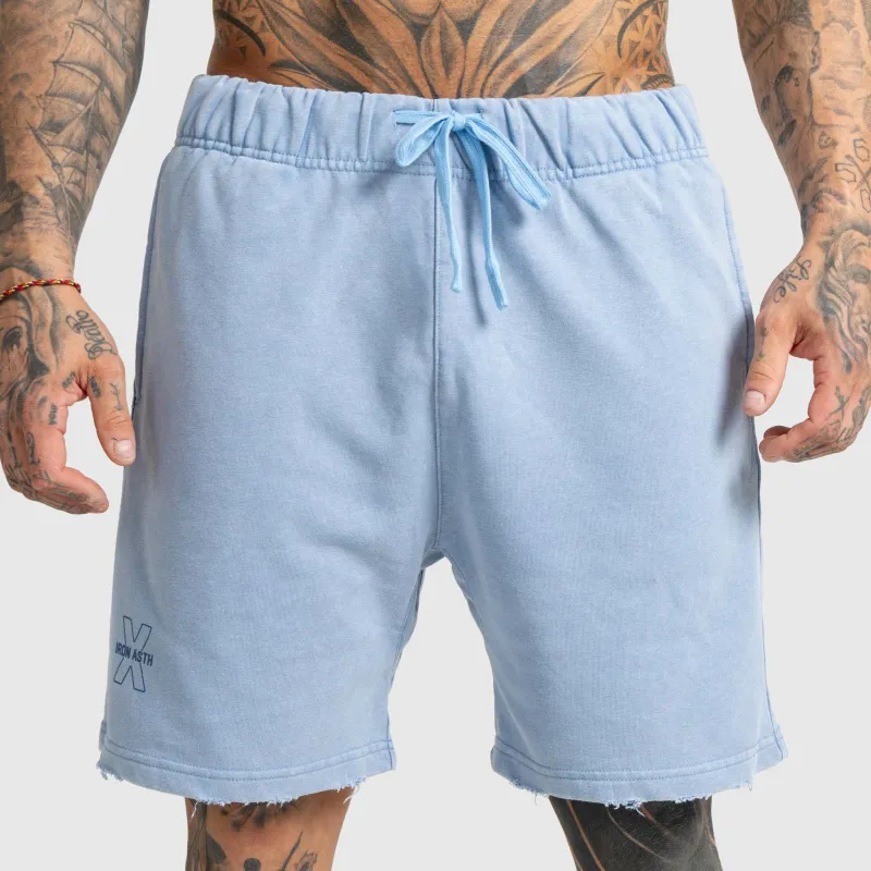 Férfi rövidnadrág Iron Aesthetics X Washed, kék-3