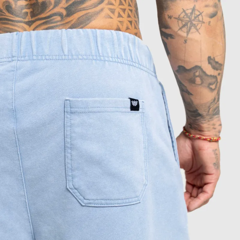 Férfi rövidnadrág Iron Aesthetics X Washed, kék-5