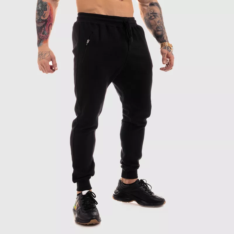 Jogger melegítőnadrág Iron Aesthetics Round, fekete-3