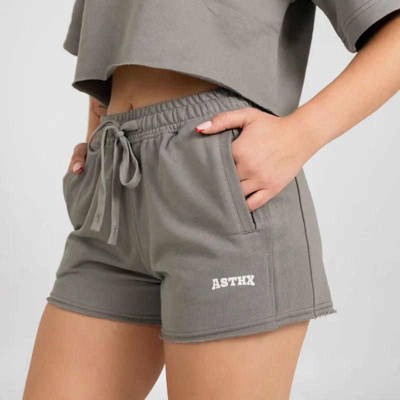 Női short Iron Aesthetics Heavy-Terry, szürke-1
