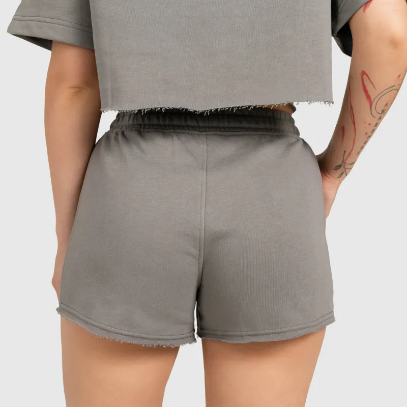 Női short Iron Aesthetics Heavy-Terry, szürke-5