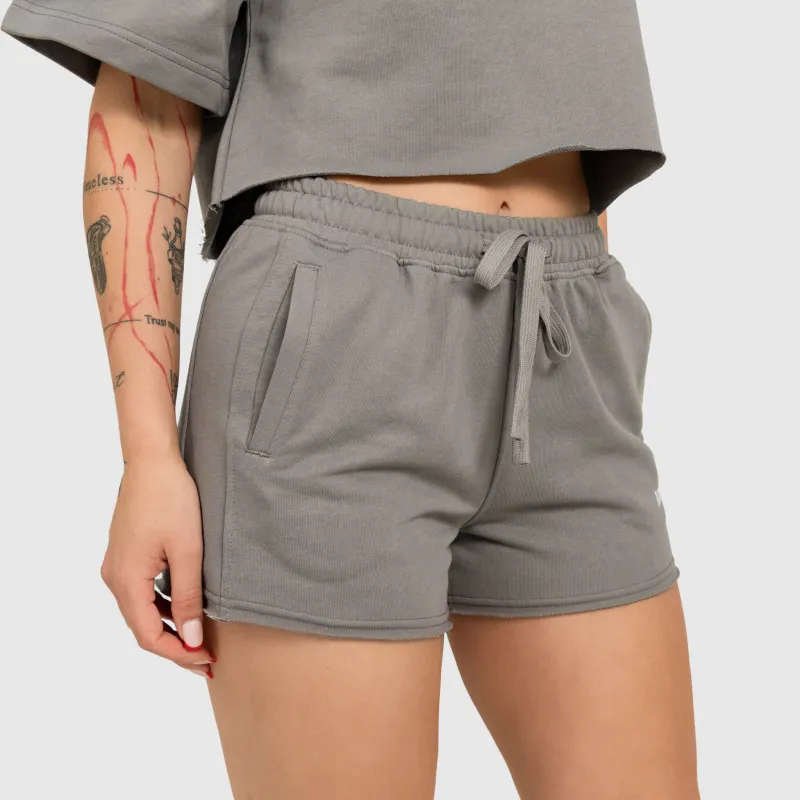 Női short Iron Aesthetics Heavy-Terry, szürke-3