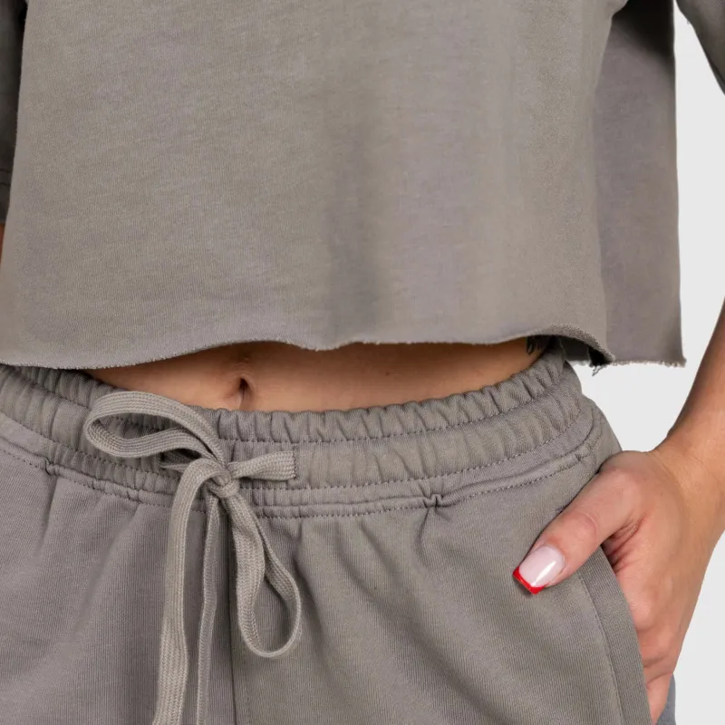 Női short Iron Aesthetics Heavy-Terry, szürke-8