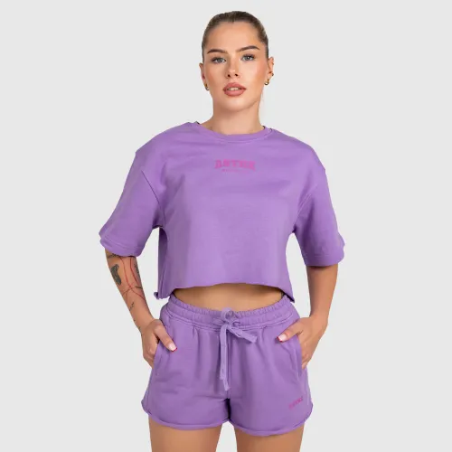 Női crop top Iron Aesthetics Heavy-Terry, lila