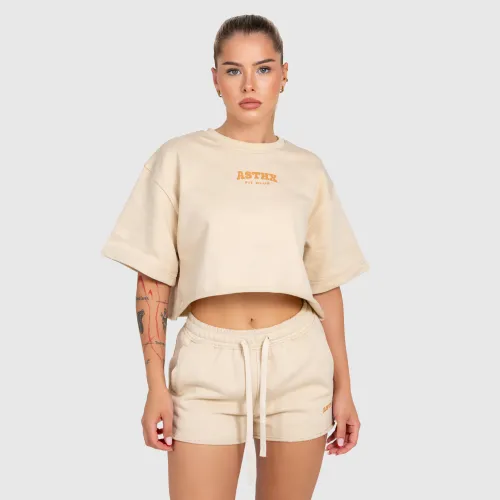 Női crop top Iron Aesthetics Heavy-Terry, bézs