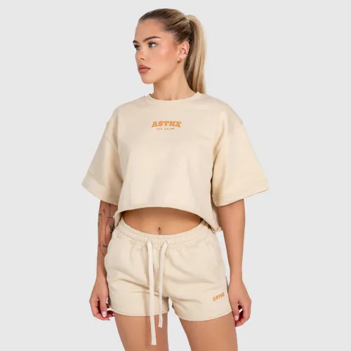 Női crop top Iron Aesthetics Heavy-Terry, bézs