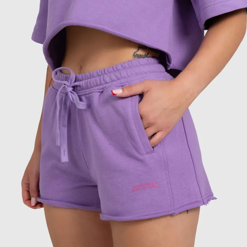 Női short Iron Aesthetics Heavy-Terry, lila-1