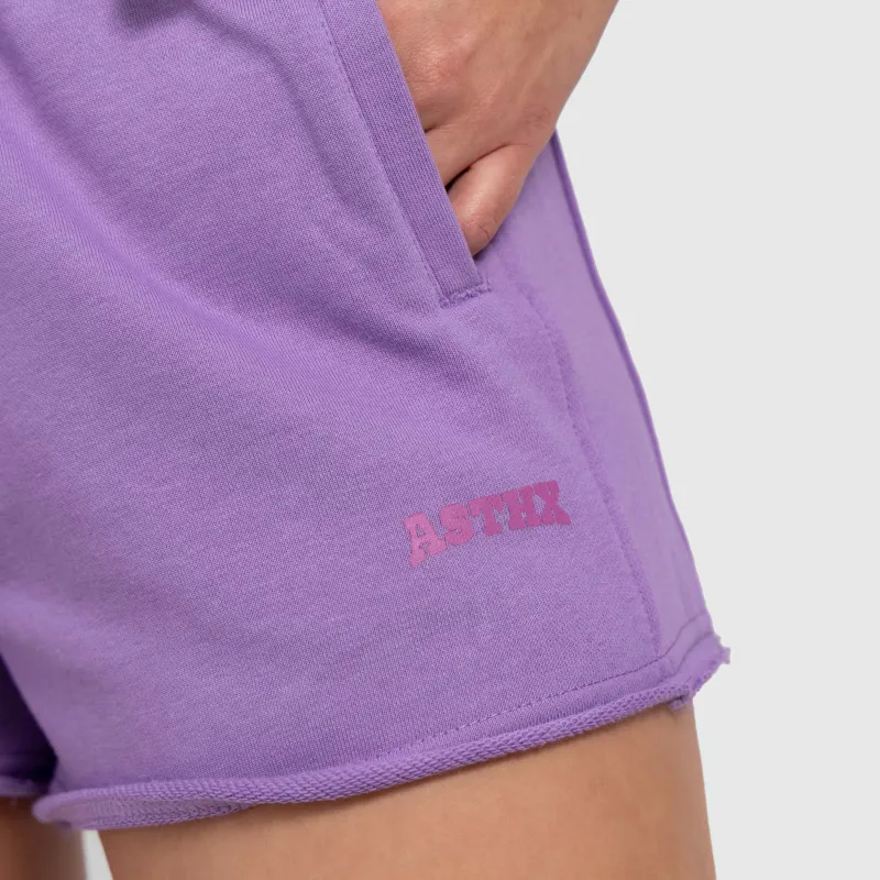Női short Iron Aesthetics Heavy-Terry, lila-3