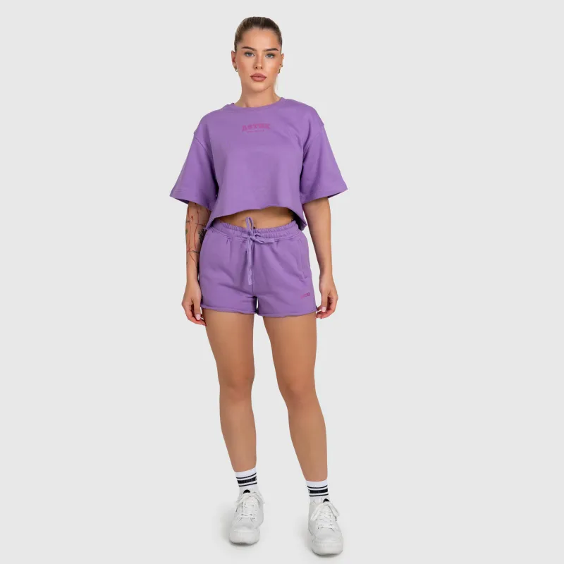 Női short Iron Aesthetics Heavy-Terry, lila-5