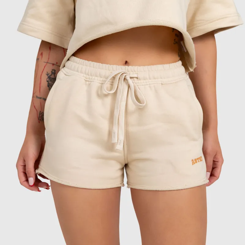 Női short Iron Aesthetics Heavy-Terry, bézs-2