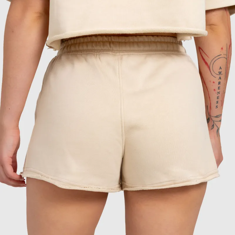 Női short Iron Aesthetics Heavy-Terry, bézs-5