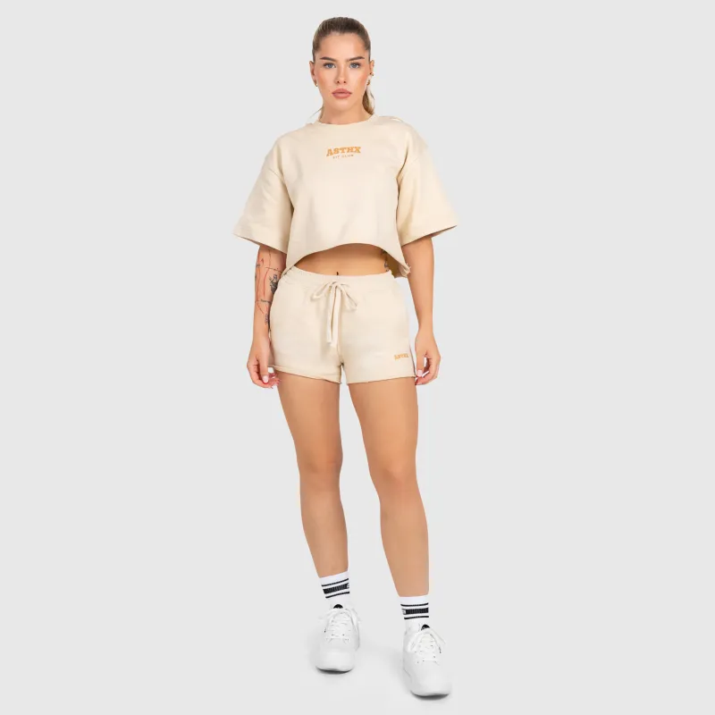 Női short Iron Aesthetics Heavy-Terry, bézs-7