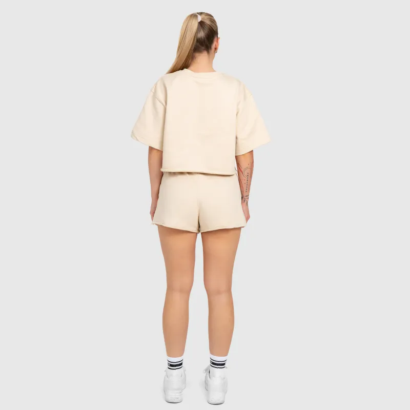 Női short Iron Aesthetics Heavy-Terry, bézs-8