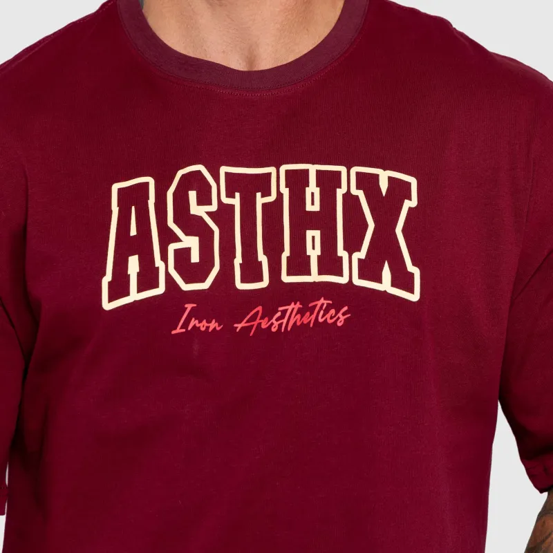 Férfi póló Iron Aesthetics ASTHX, maroon-4