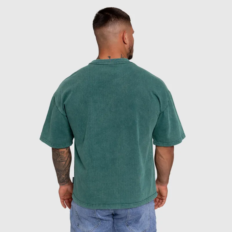 Férfi póló Iron Aesthetics ASTHX, washed green-7