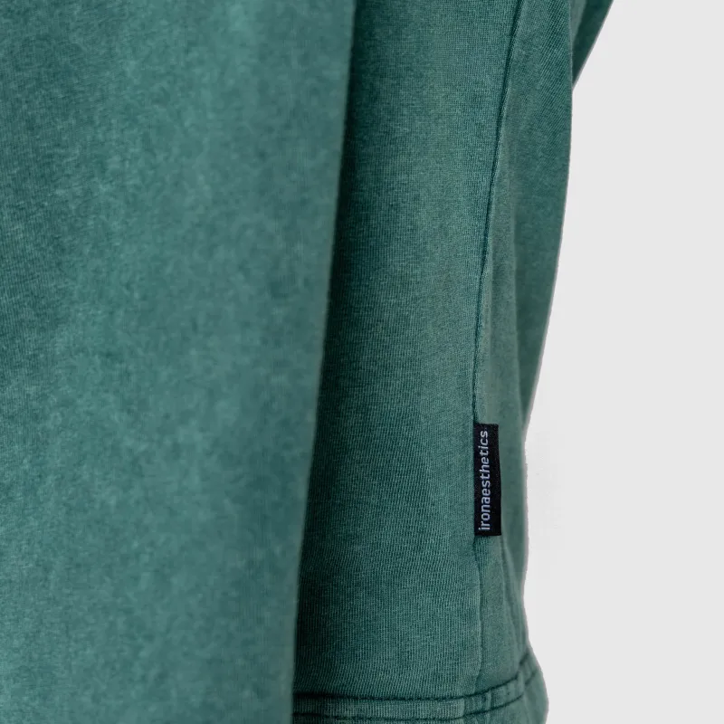 Férfi póló Iron Aesthetics ASTHX, washed green-6