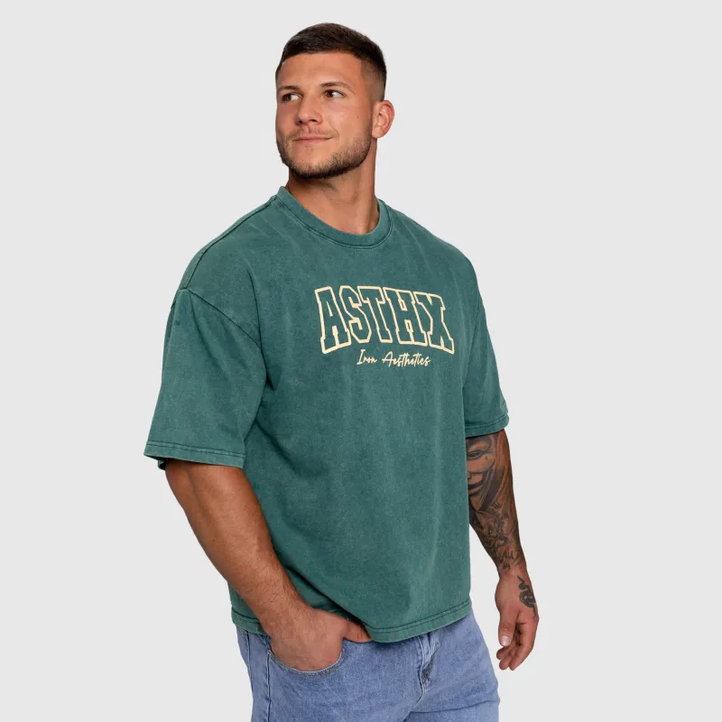 Férfi póló Iron Aesthetics ASTHX, washed green-3