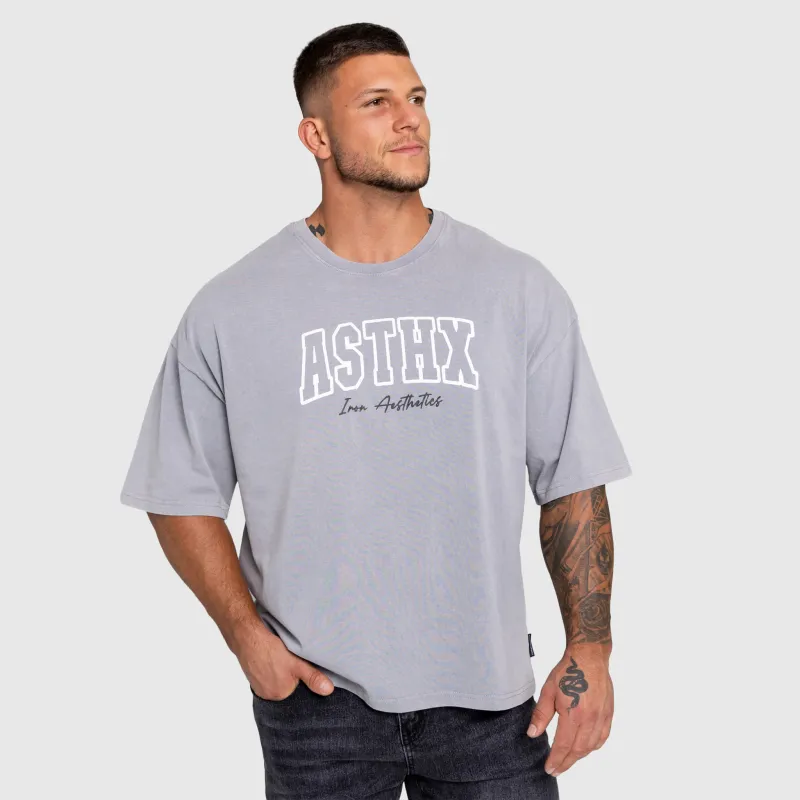 Férfi póló Iron Aesthetics ASTHX, washed grey-3