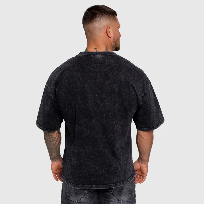 Férfi póló Iron Aesthetics ASTHX, washed black-4