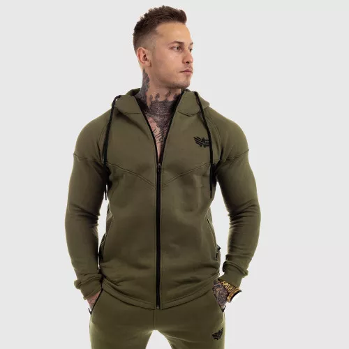 Cipzáros fitness pulóver Iron Aesthetics Round, zöld