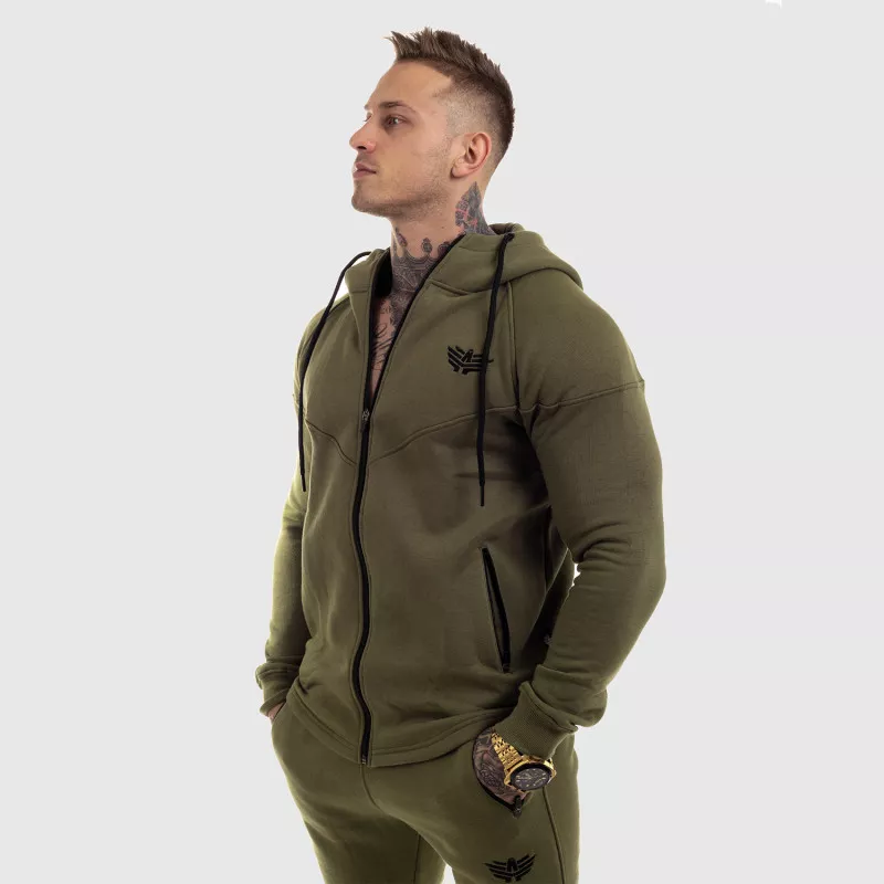 Cipzáros fitness pulóver Iron Aesthetics Round, zöld-4