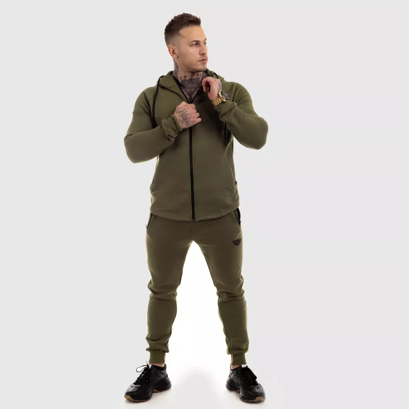 Cipzáros fitness pulóver Iron Aesthetics Round, zöld-5