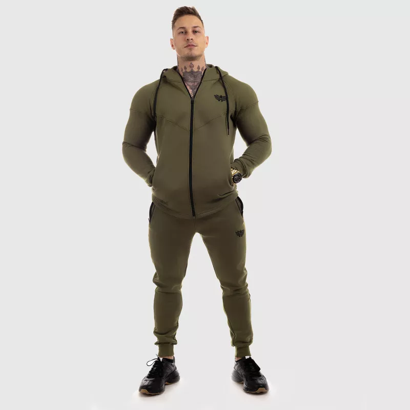Cipzáros fitness pulóver Iron Aesthetics Round, zöld-6