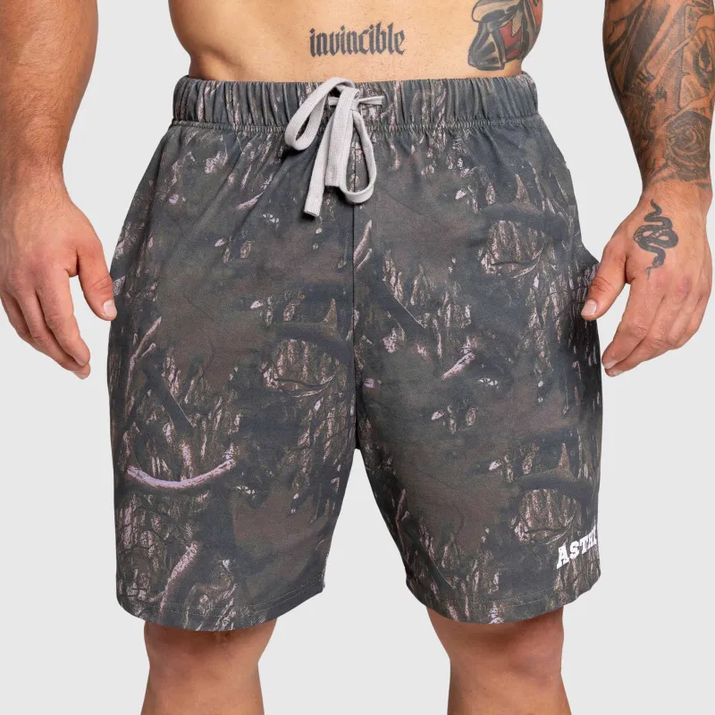 Férfi short Iron Aesthetics Camo tree, dark-1