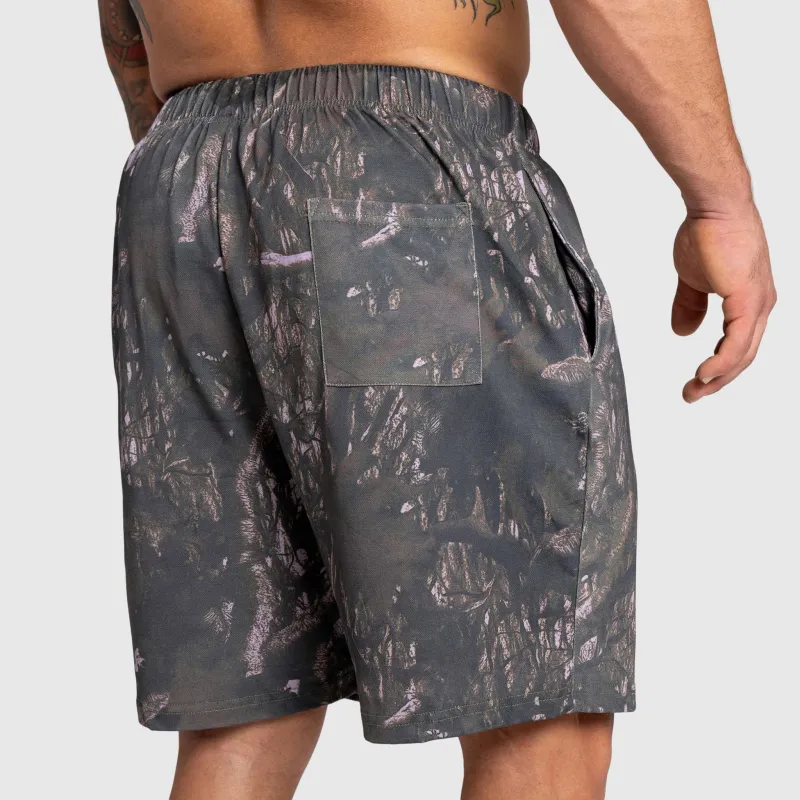 Férfi short Iron Aesthetics Camo tree, dark-5