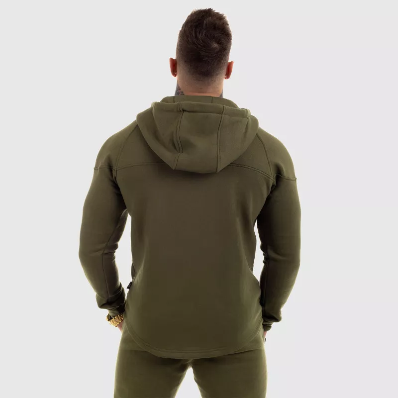 Cipzáros fitness pulóver Iron Aesthetics Round, zöld-9