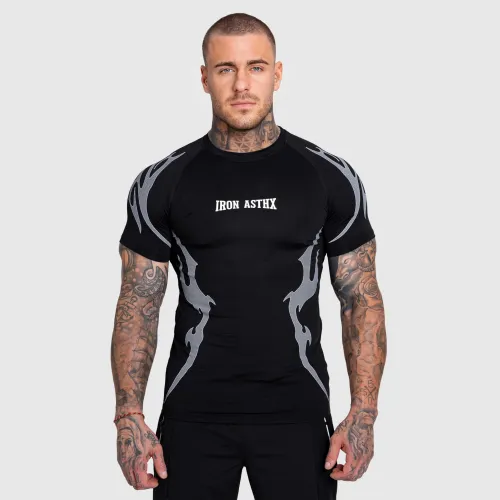 Férfi sportpóló Iron Aesthetics Titan, fekete