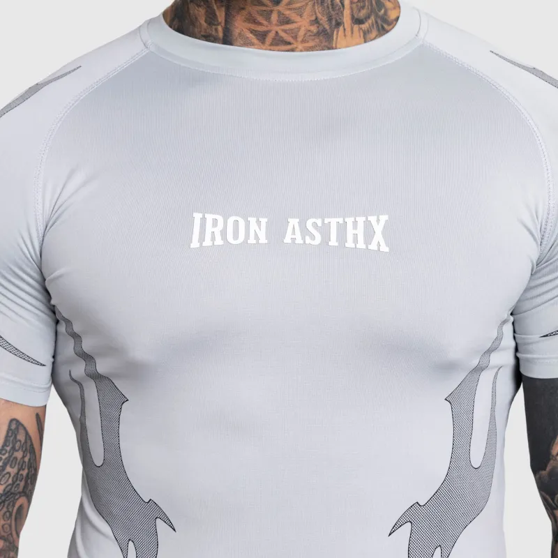 Férfi sportpóló Iron Aesthetics Titan, szürke-5