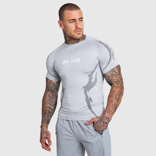 Férfi sportpóló Iron Aesthetics Titan, szürke