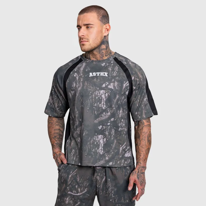 Férfi póló Iron Aesthetics Camo tree, dark-3