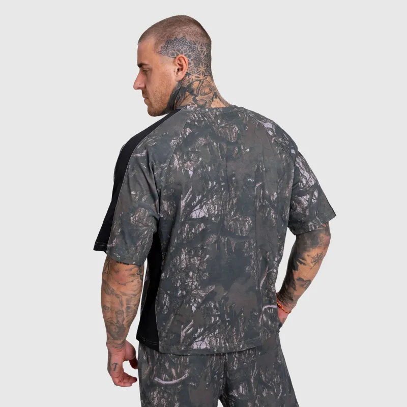 Férfi póló Iron Aesthetics Camo tree, dark-4
