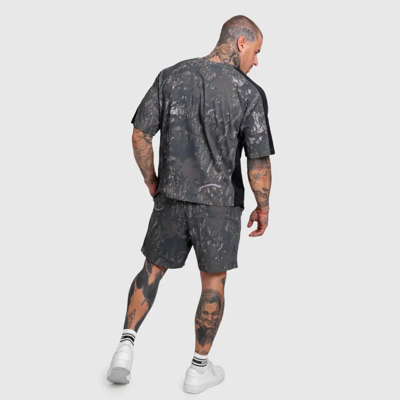 Férfi terepmintás szett Iron Aesthetics Camo tree, dark-19