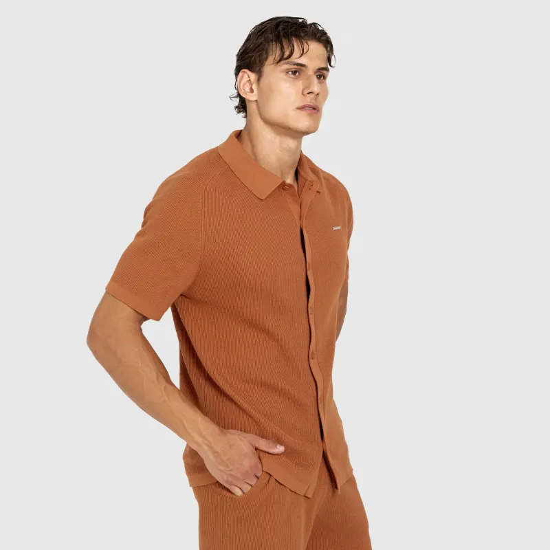 Férfi kötött ing Iron Aesthetics Vibe, rusty-4