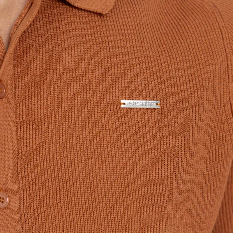 Férfi kötött ing Iron Aesthetics Vibe, rusty-5