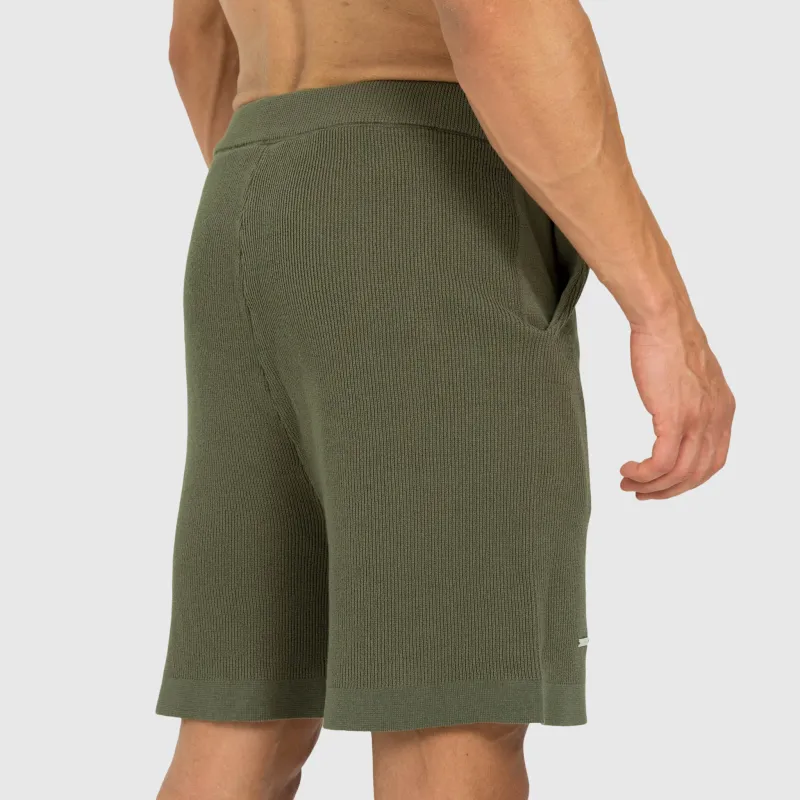 Férfi kötött rövidnadrág Iron Aesthetics Vibe, zöld-5