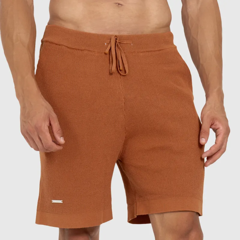 Férfi kötött rövidnadrág Iron Aesthetics Vibe, rusty-2