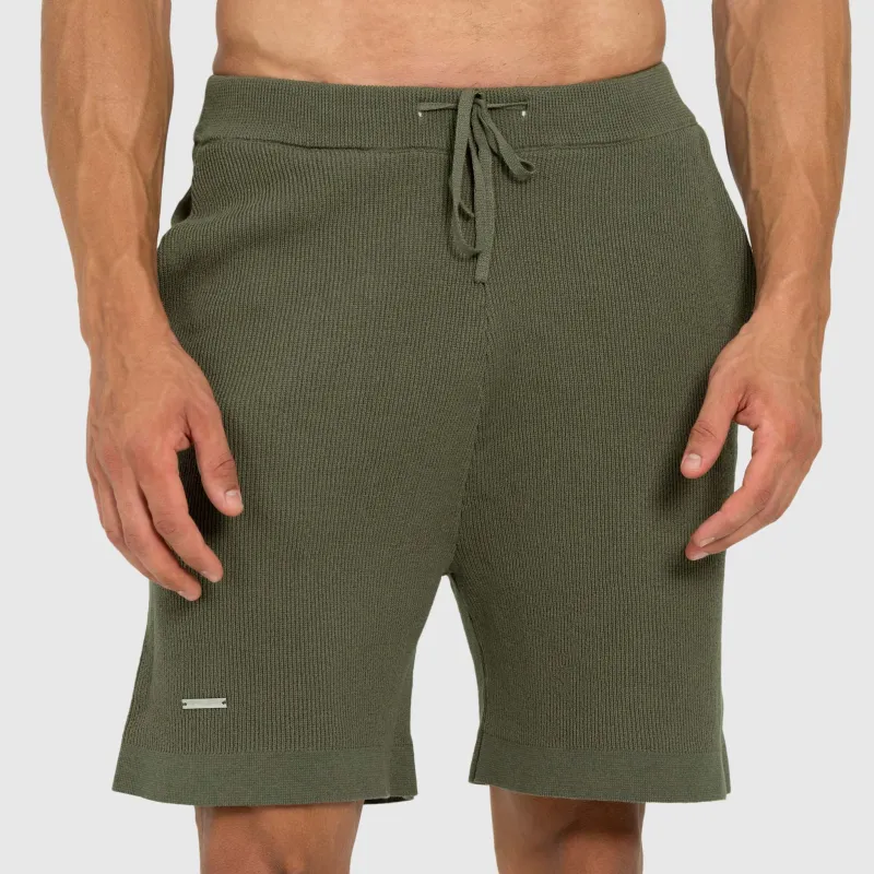 Férfi kötött rövidnadrág Iron Aesthetics Vibe, zöld-2
