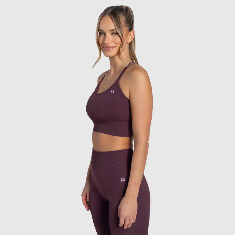 Női sportmelltartó Iron Aesthetics Ultimate, plum-5