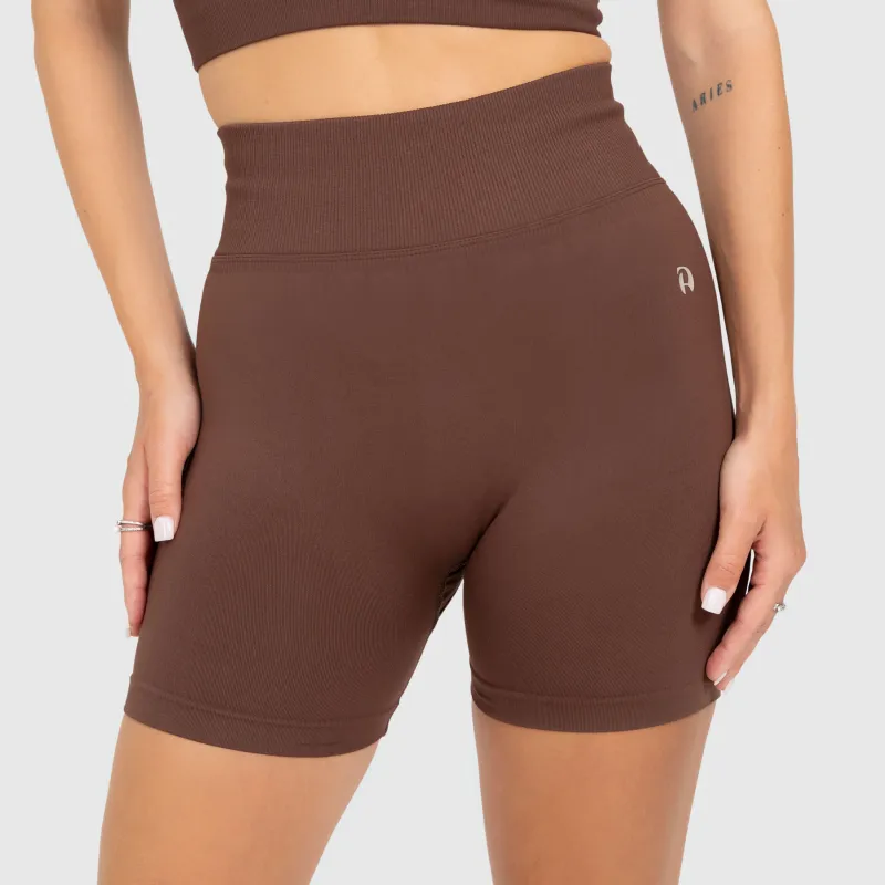 Női sport rövidnadrág Iron Aesthetics Ultimate, barna-2